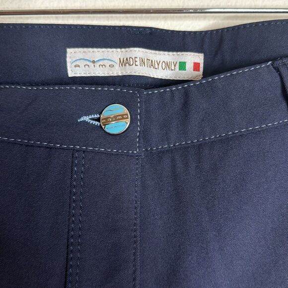 Animo Donna women’s navy blue equestrian riding breeches IT40 bedazzle size 30 - Picture 6 of 14